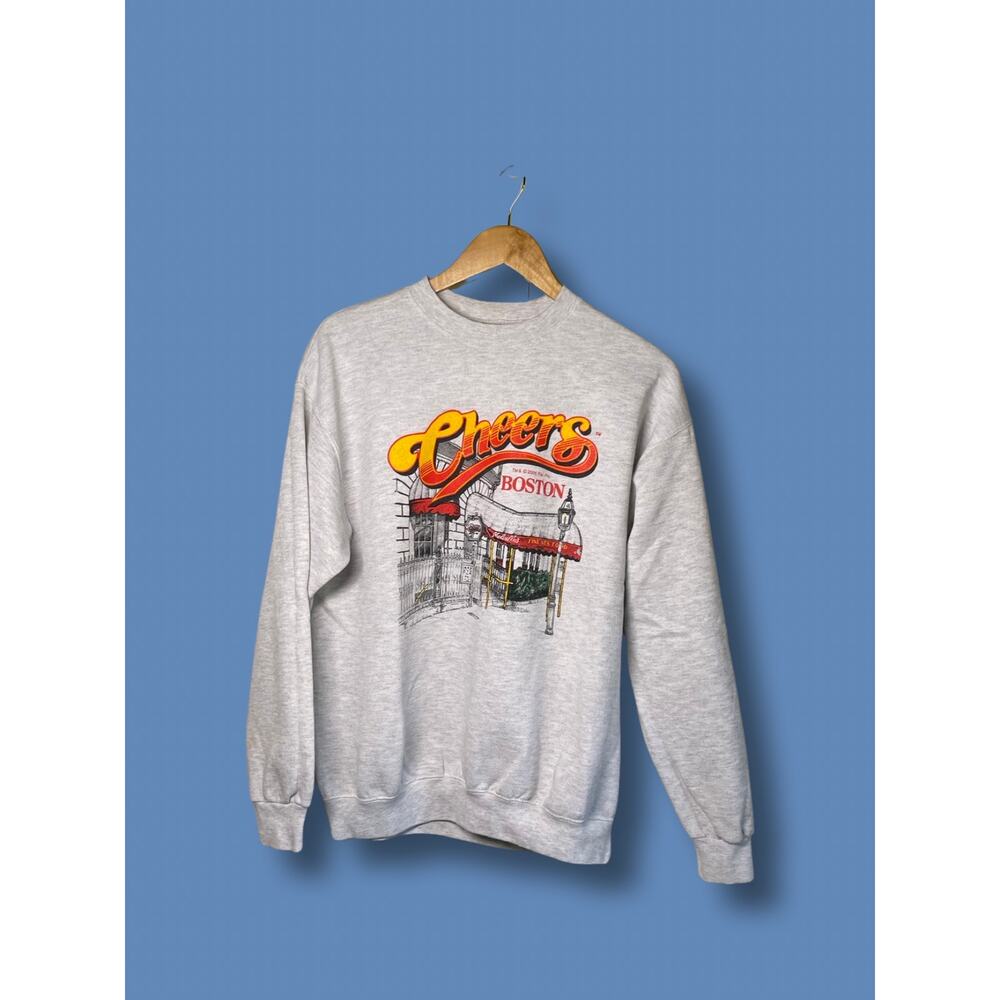 VINTAGE 90's CHEERS BOSTON SWEATSHIRT Sz MEDIUM 80's VNTG cheers bar 1990